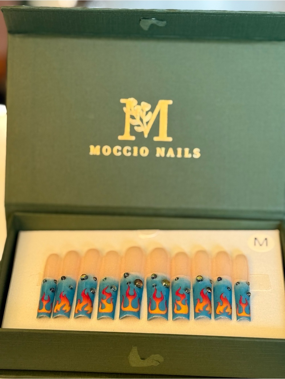 Blue Flame Press-On Nails